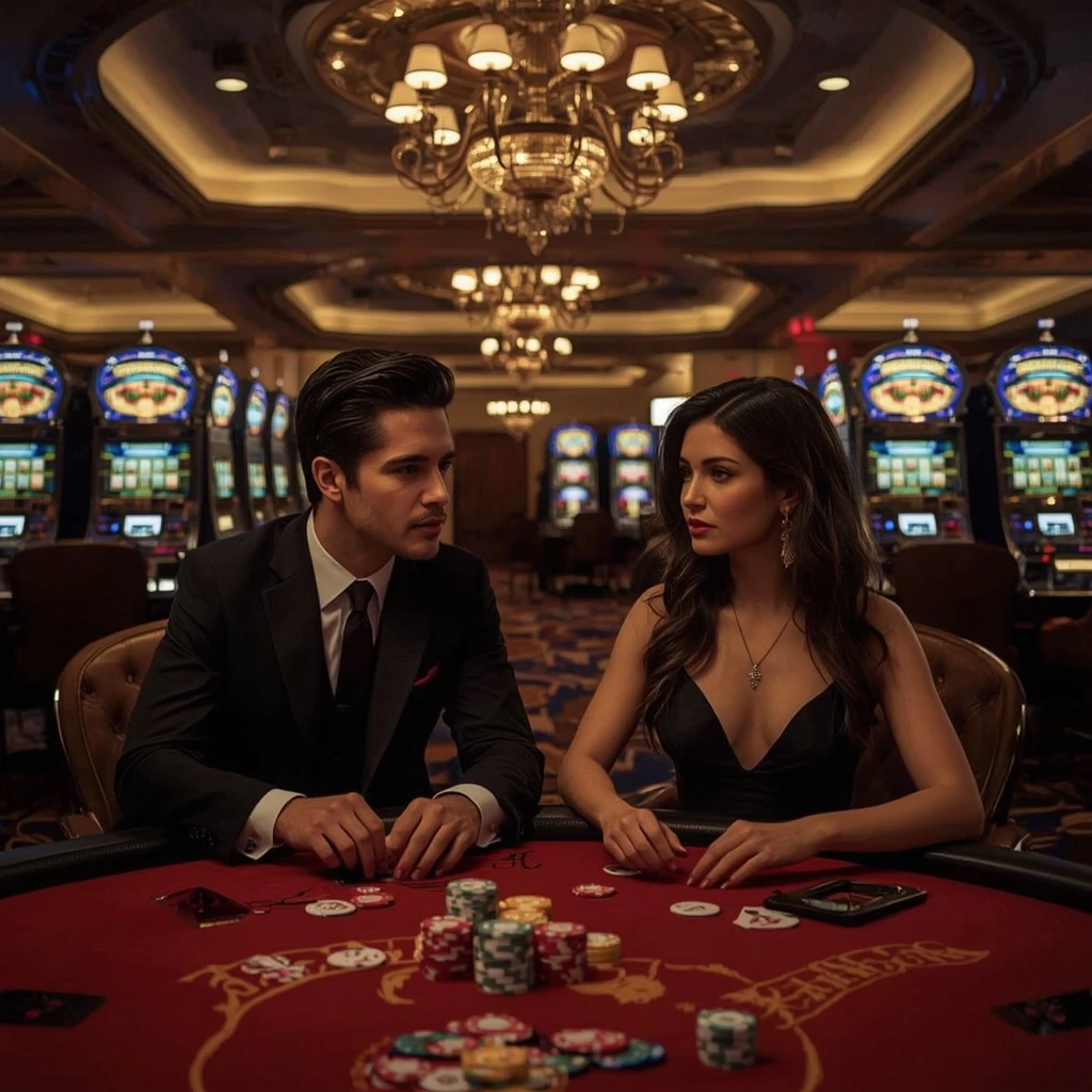 Deux joueurs de poker au Casino Slotstoto